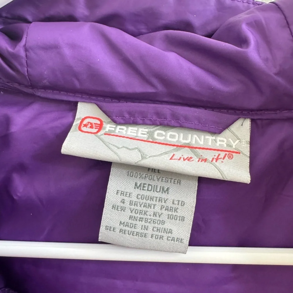 Free Country Women's Empire Purple Pull Zip Jacket - Picture 3 of 11